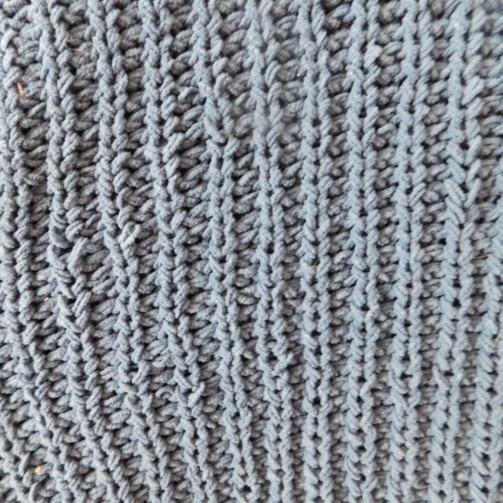 🦔🐾 Oversized Ribbed Blue Sweater - Picture 11 of 12